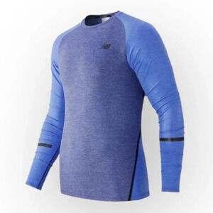 New Balance Adaptive Comp  LS Tee Blue